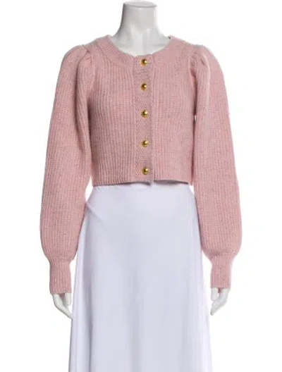 Pre-owned Loveshackfancy Cashmere Crew Neck Sweater W/ Tags In Pink