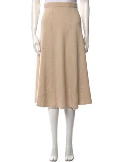 Pre-owned Loveshackfancy Cashmere Midi Length Skirt In Neutral
