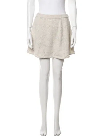 Pre-owned Loveshackfancy Cashmere Mini Skirt In Grey