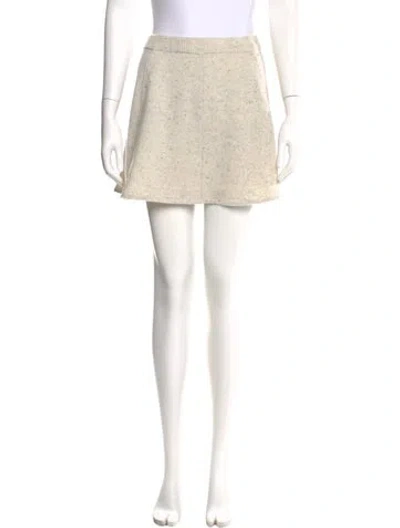 Pre-owned Loveshackfancy Cashmere Mini Skirt In Neutral