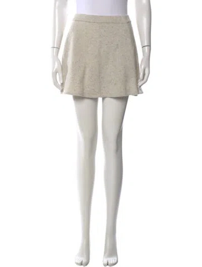 Pre-owned Loveshackfancy Cashmere Mini Skirt In Neutral