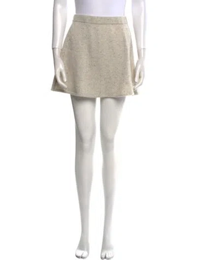 Pre-owned Loveshackfancy Cashmere Mini Skirt W/ Tags In Neutral