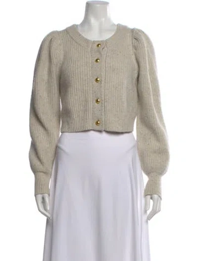 Pre-owned Loveshackfancy Cashmere Scoop Neck Sweater In Gray