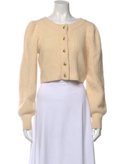 Pre-owned Loveshackfancy Cashmere Scoop Neck Sweater In Neutral