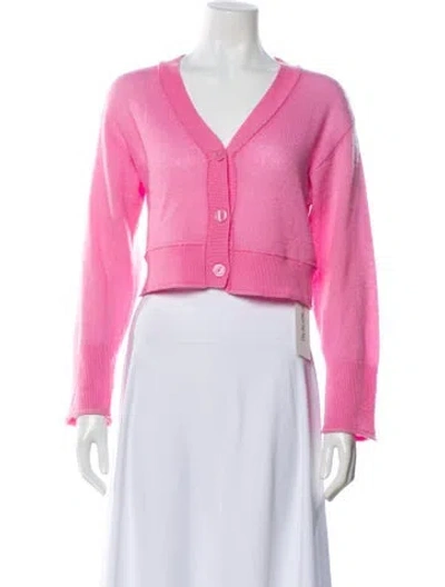 Pre-owned Loveshackfancy Cashmere V-neck Sweater In Pink