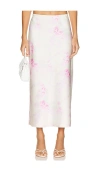 Loveshackfancy Castle Skirt In Peachy Sage In Ivory