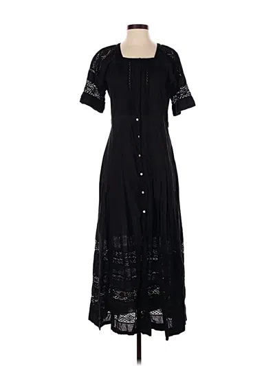 Pre-owned Loveshackfancy Casual Dress In Black