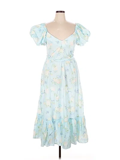 Pre-owned Loveshackfancy Casual Dress In Blue