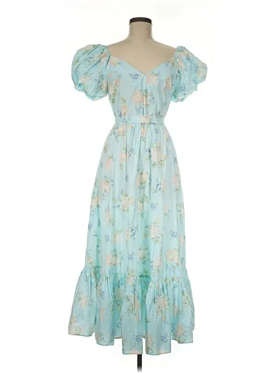 Pre-owned Loveshackfancy Casual Dress In Blue