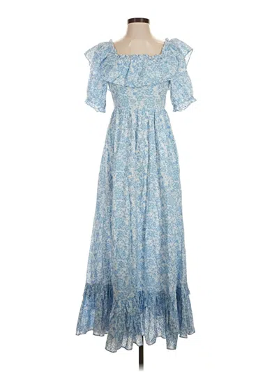 Pre-owned Loveshackfancy Casual Dress In Blue