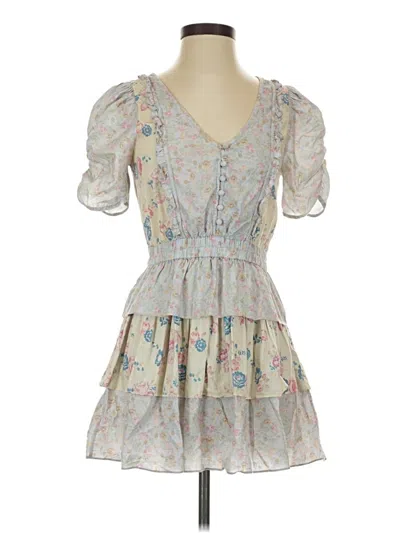 Pre-owned Loveshackfancy Casual Dress In Gray
