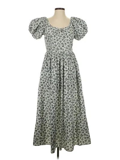 Pre-owned Loveshackfancy Casual Dress In Gray