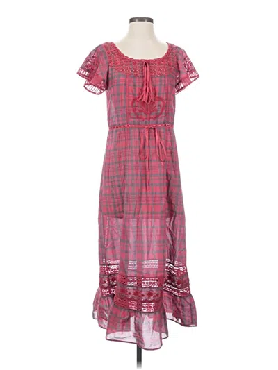 Pre-owned Loveshackfancy Casual Dress In Red