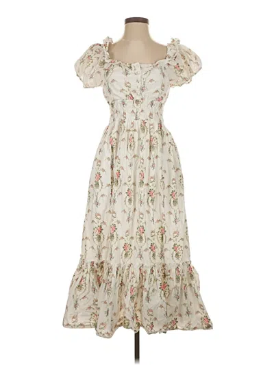 Pre-owned Loveshackfancy Casual Dress In White