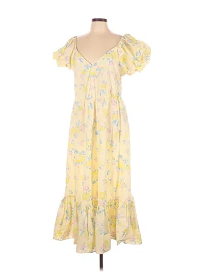 Pre-owned Loveshackfancy Casual Dress In Yellow