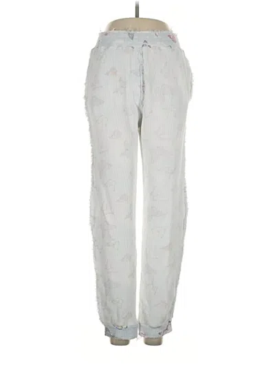 Pre-owned Loveshackfancy Casual Pants In Silver
