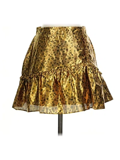 Pre-owned Loveshackfancy Casual Skirt In Gold