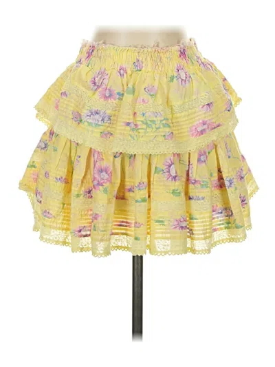 Pre-owned Loveshackfancy Casual Skirt In Yellow
