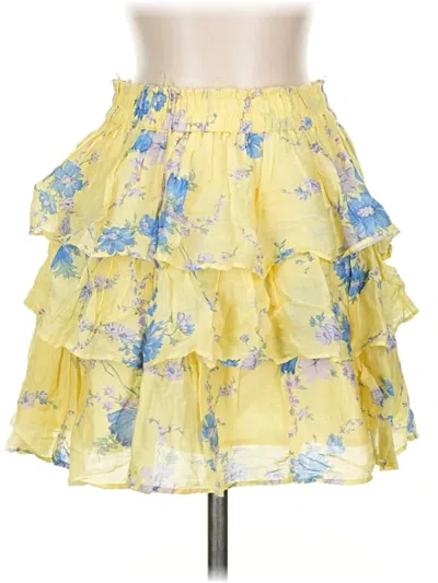 Pre-owned Loveshackfancy Casual Skirt In Yellow