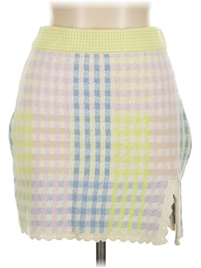 Pre-owned Loveshackfancy Casual Skirt In Yellow