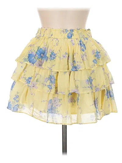 Pre-owned Loveshackfancy Casual Skirt In Yellow