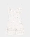 Loveshackfancy Catana Embellished Cotton Minidress In White