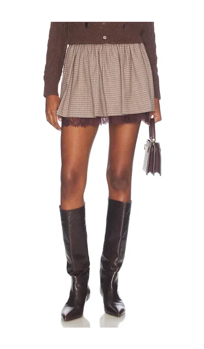 Loveshackfancy Catriona Skirt In Terra Rosa