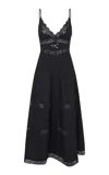 Loveshackfancy Catryn Cotton Dress In Black