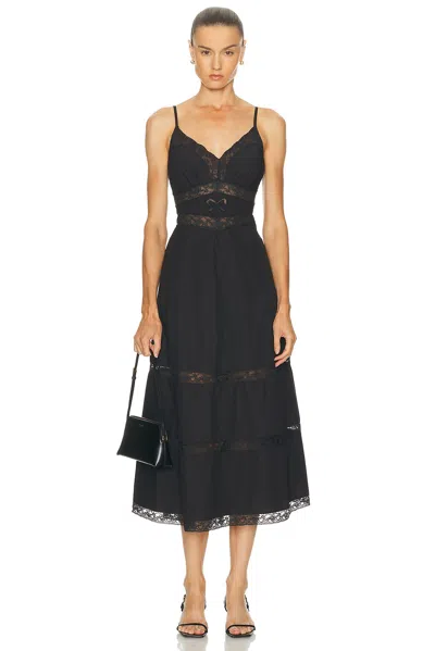 Loveshackfancy Catryn Dress In Black