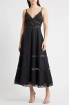 Loveshackfancy Catryn Lace Inset Cotton Slipdress In Black