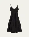 Loveshackfancy Catryn Lace-trim Midi Dress In Black