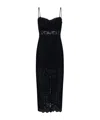 Loveshackfancy Celadine Cotton Lace-trimmed Midi Dress In Black