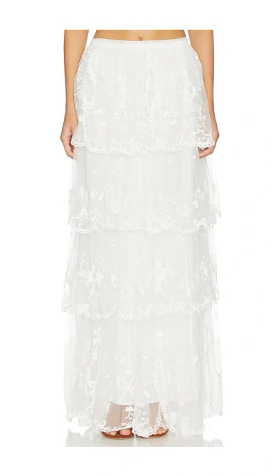 Loveshackfancy Celesa Skirt In White