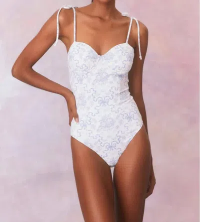Loveshackfancy Chamomile One Piece In Blue