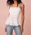 Loveshackfancy Charlieann Lace Camisole In White