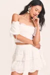 Loveshackfancy Charmaine Skirt Antique White In White
