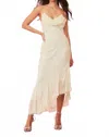 Loveshackfancy Chesley Chiffon Slip Dress In Washed Sage In Neutral