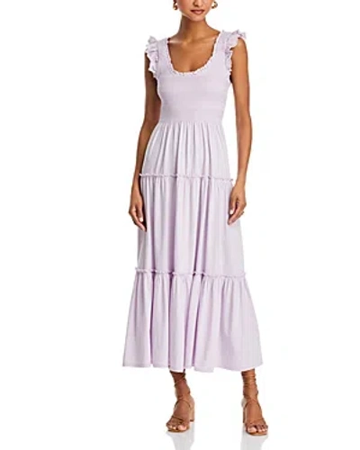 Loveshackfancy Chessie Floral Cotton Maxi Dress In Lilac Bloom