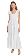 Loveshackfancy Chessie Lace Trim Dress In White