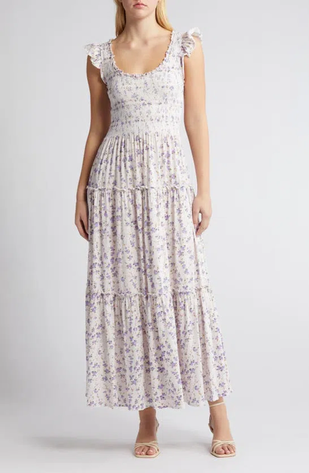 chinese dress ladies Chessie Heritage Cotton Maxi Dress ~ True White main image 1