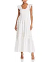 Loveshackfancy Chessie Lace Trim Dress In True White