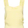 Loveshackfancy Chia Crop Top Lemon Sorbet In Yellow