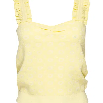 Loveshackfancy Chia Crop Top Lemon Sorbet In Yellow