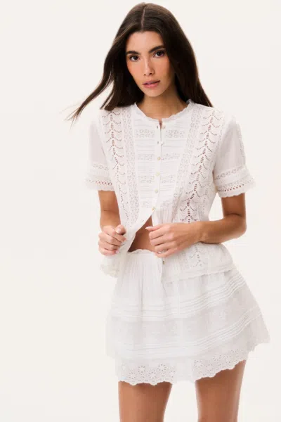 Loveshackfancy Ciela Top Optic White