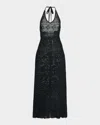 Loveshackfancy Cillian Pointelle Knit Maxi Dress In Black