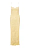 Loveshackfancy Ciona Lace Maxi Dress In Yellow
