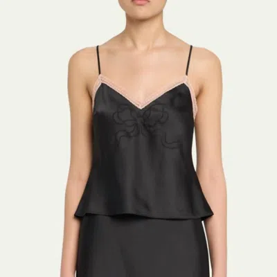 Loveshackfancy Claudina Top In Black