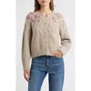 Loveshackfancy Clementian Alpaca-blend Ribbon Cardigan In Neutral