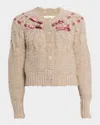 Loveshackfancy Clementian Alpaca-blend Ribbon Cardigan In Neutral