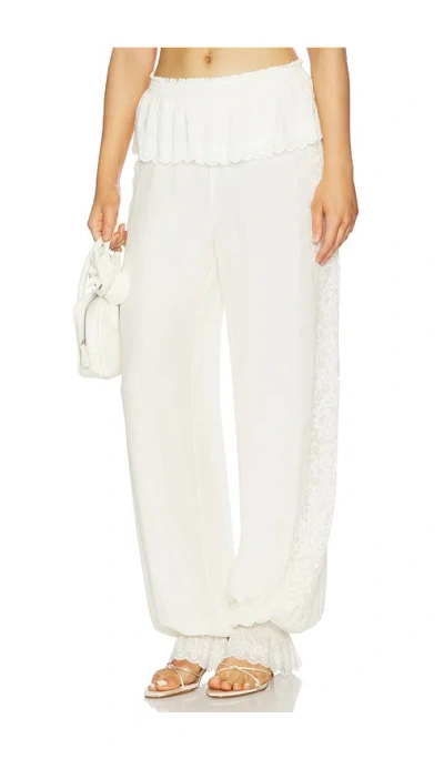 Loveshackfancy Clyra Pants In Neutral